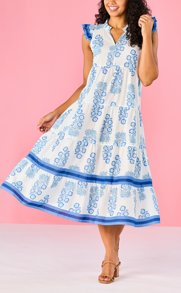 Maxi-mum Beauty - Blue Floral Print Maxi