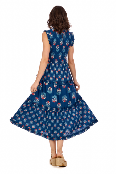 Ward Smocked Midi Dress