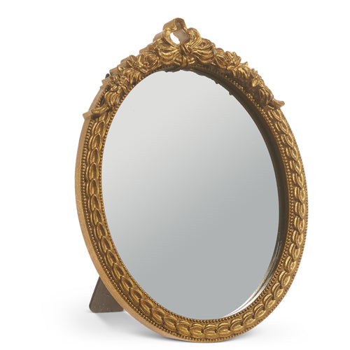 9" Gold Tabletop Mirror
