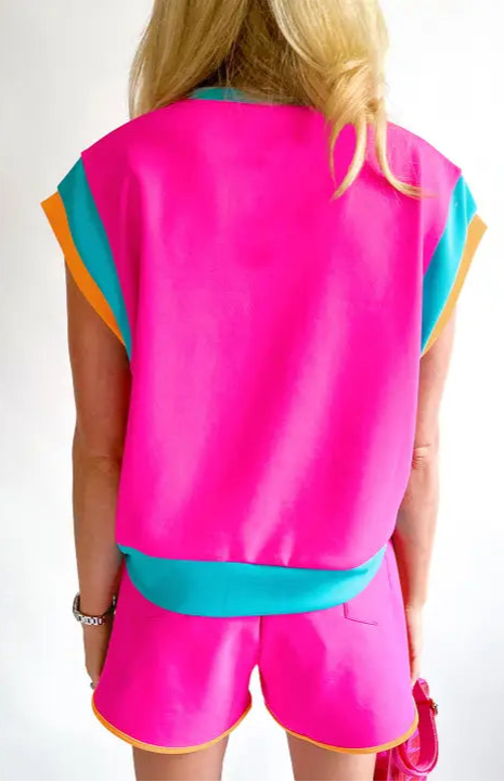 80's Lady Colorblock Short