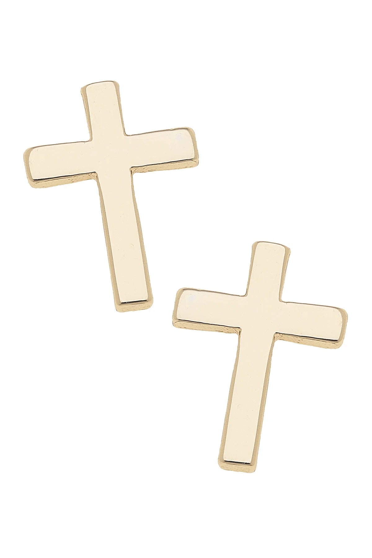 Ruth Cross Stud Earrings Gold