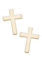 Ruth Cross Stud Earrings Gold
