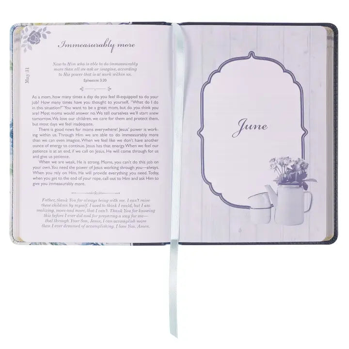 Devotional Moments with God for Mom's Faux Leather