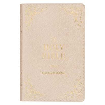 KJV Bible Deluxe Faux Leather Pearl Taupe