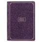 KJV Bible Giant Print Faux Leather Purple Floral