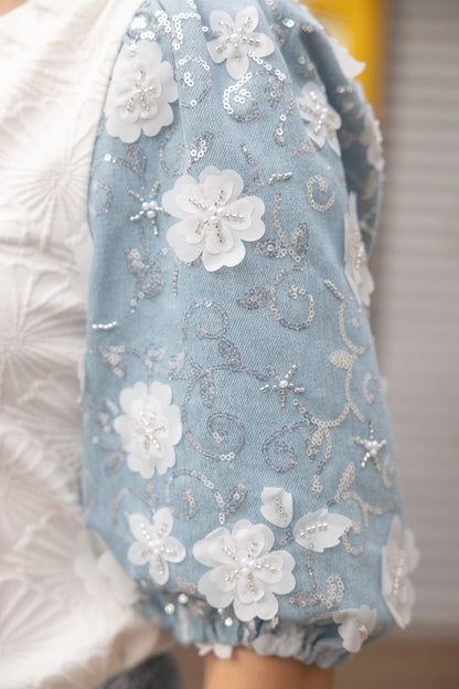 Denim Dazzle Top