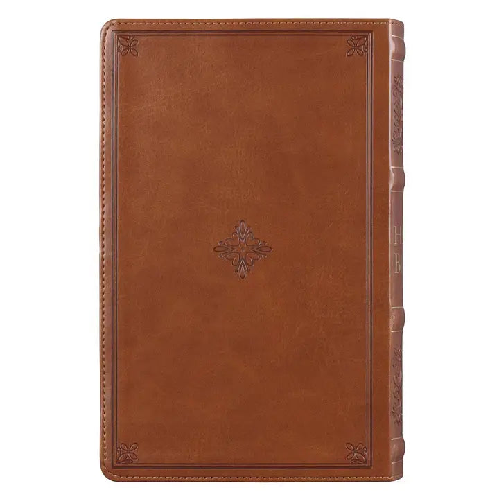 KJV Bible Giant Print Standard-Size Faux Leather, Saddle Tan