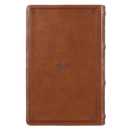 KJV Bible Giant Print Standard-Size Faux Leather, Saddle Tan