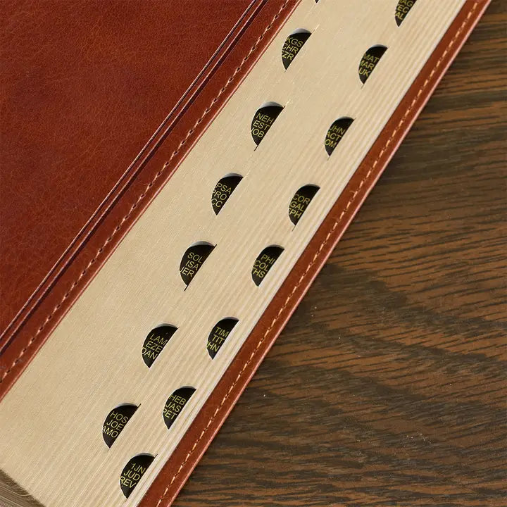 KJV Bible Giant Print Standard-Size Faux Leather, Saddle Tan
