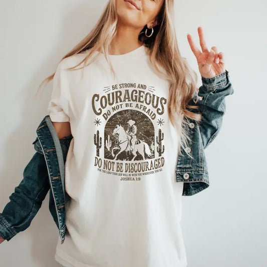 Christian Graphic Tee: Be Strong