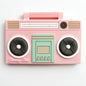Boom Box Silicone Teether in Pink