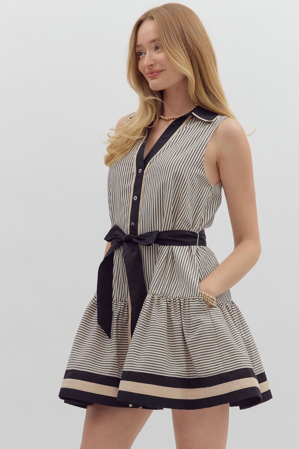 Fun & Flirty Mini Dress with Ruffle Hem