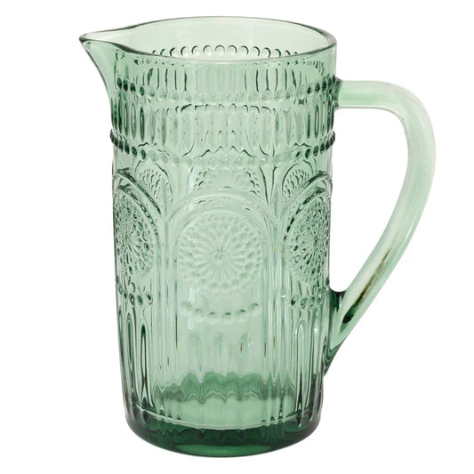 Sage Green Glass Pitcher