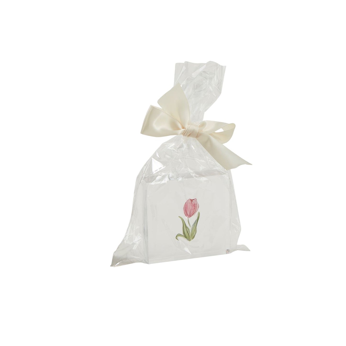 Spring Pink Tulip Block