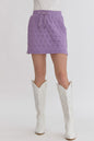 Lovely Lavender Quilted Mini Skirt