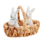 Bunny Salt and Pepper Shakers in Basket